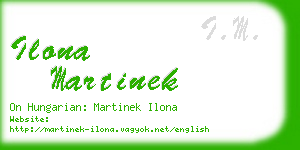 ilona martinek business card